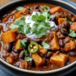 Sweet Potato & Black Bean Vegetarian Chili – Crock Pot