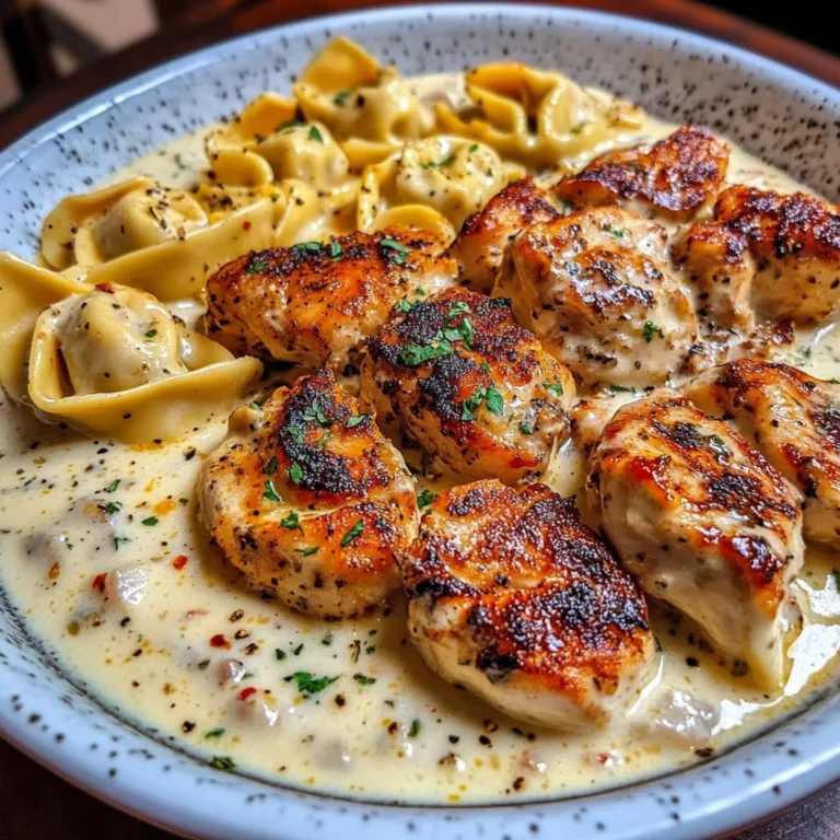 Velvety Cajun Chicken Tortellini with Three-Cheese Sauce