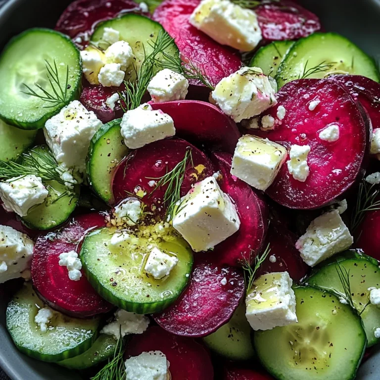 Vibrantly Easy Beet Salad with Feta and Cucumbers Delight