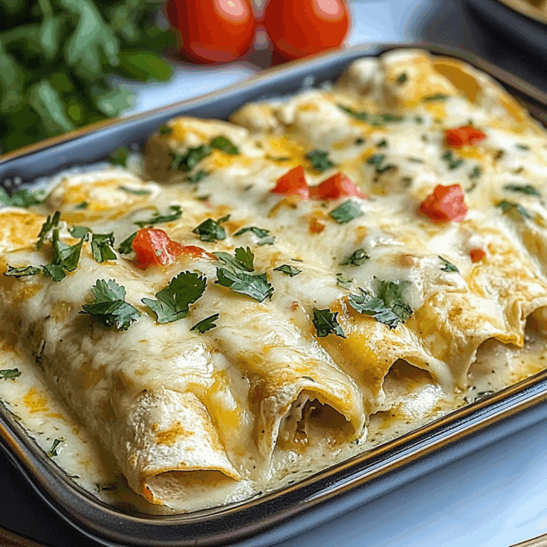 Creamy White Chicken Enchiladas