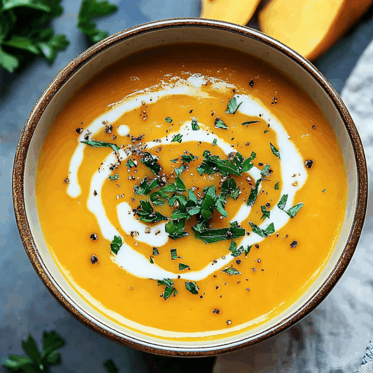 Easy Butternut Squash and Sweet Potato Soup