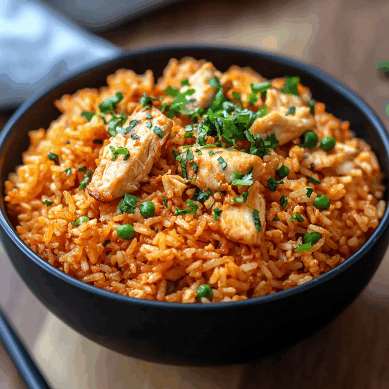 Kimchi Fried Rice with Chicken
