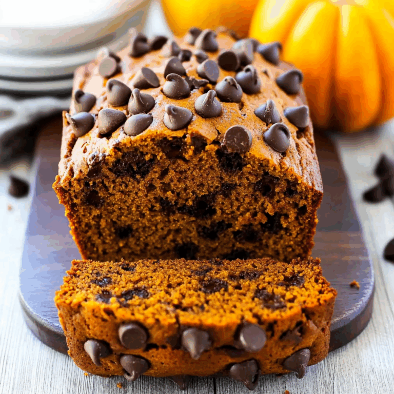 Soft And Moist Chocolate Chip Pumpkin Bread