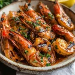BBQ Grilled Prawns with Garlic, Lemon & Chilli