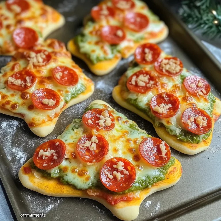 Christmas Tree Mini Pizzas