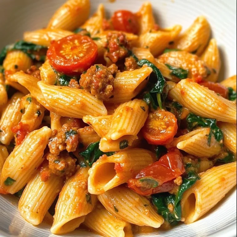 Creamy Chorizo Pasta with Spinach