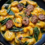 Creamy Pumpkin Gnocchi with Spinach and Sausage (30-Minute, One-Pan)