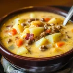 Crockpot Cheeseburger Soup