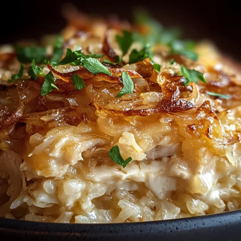 French Onion Chicken Rice Casserole
