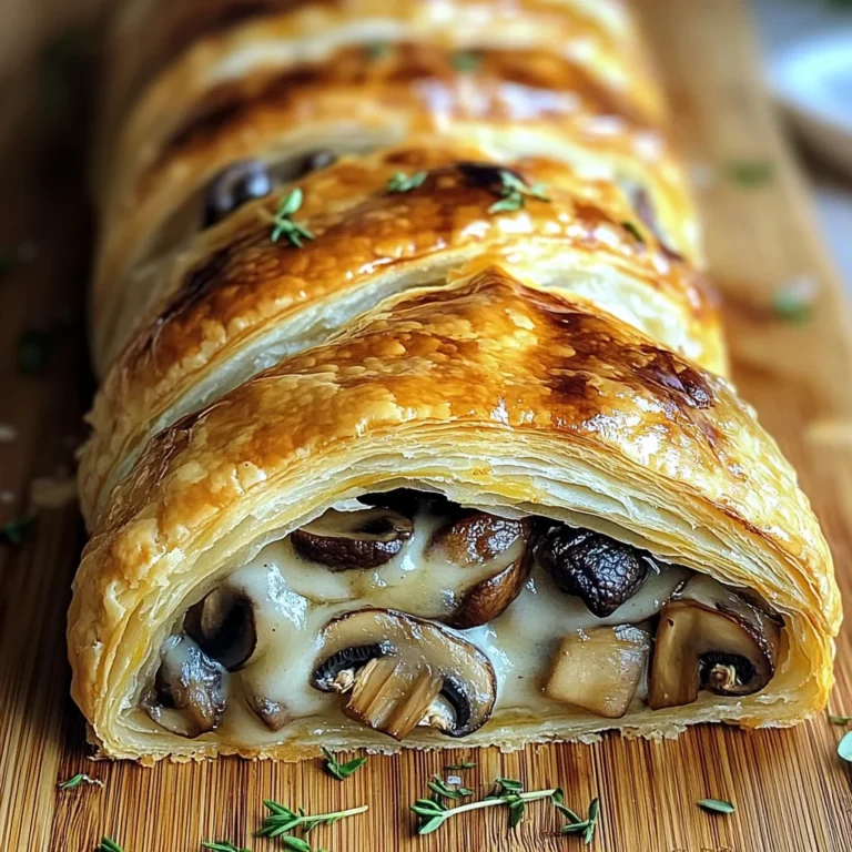 Irresistibly Easy Savory Mushroom & Gruyère Puff Pastry Braid