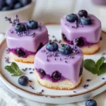 Mini Lavender Blueberry Cakes