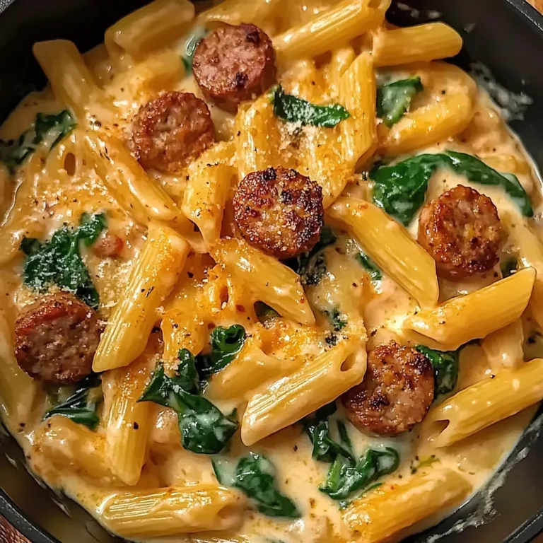 One Pot Creamy Cajun Sausage Pasta (30-Minutes)