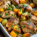 Roasted Chicken Leek and Butternut Squash Bake - Alrightwithme