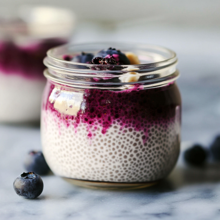 Blueberry Coconut Chia Seed Pudding