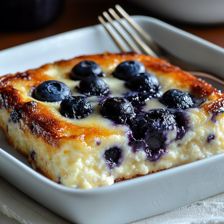 Blueberry Cottage Cheese Breakfast Bake