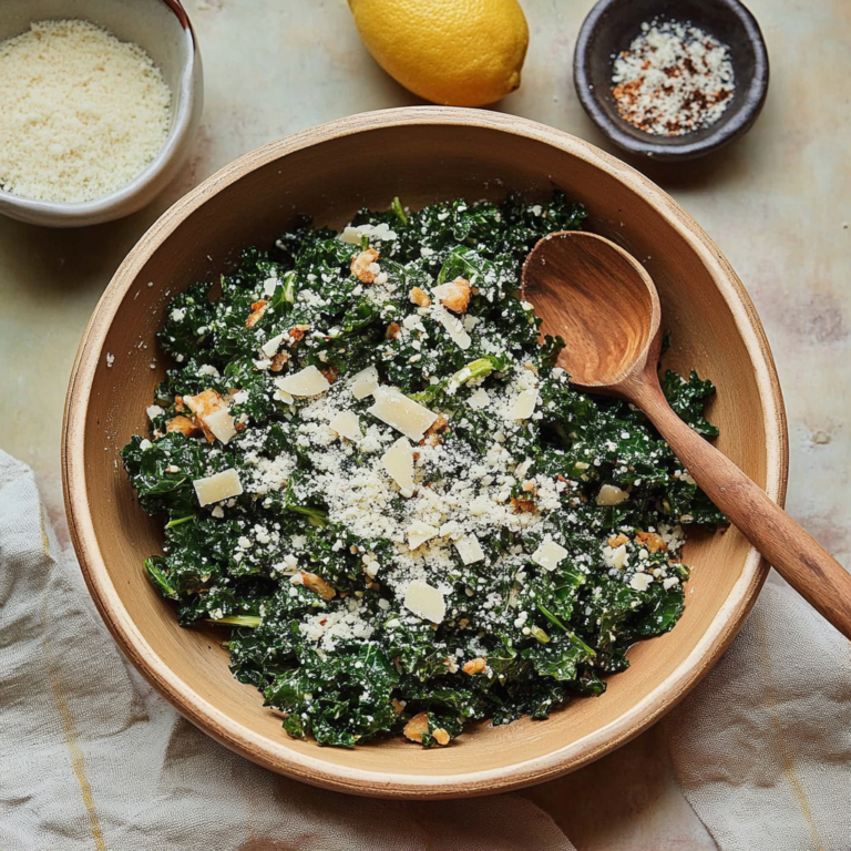 Lemony Parmesan Kale Salad