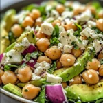 Chickpea Feta Avocado Salad