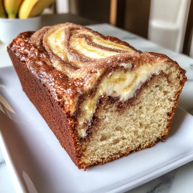 Cream Cheese Cinnamon Swirl Banana Bread