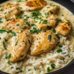 Creamy Herb Chicken & Basmati Rice – A Comforting, Flavor-Packed One-Pan Meal