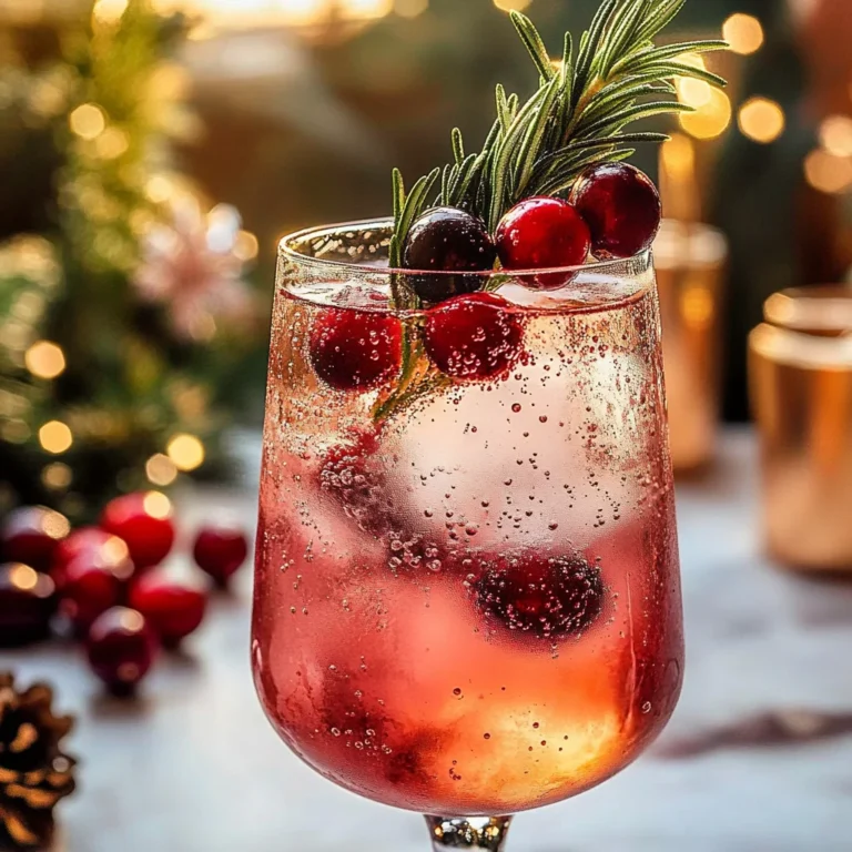 Festive Christmas Cranberry Spritzer