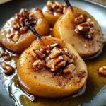 Gebackene Birnen mit Honig und Walnüssen