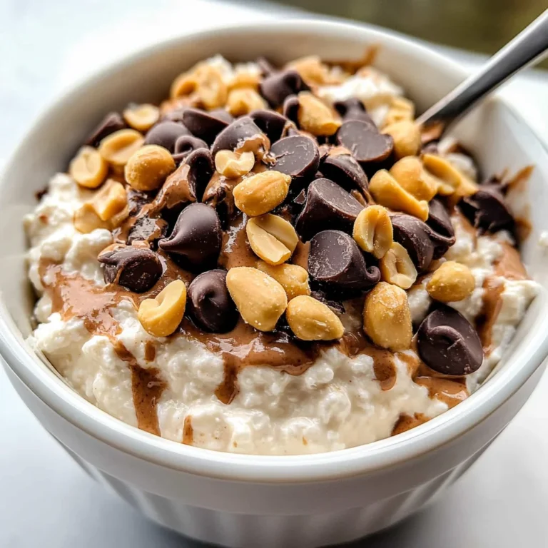 Healthy Cottage Cheese Snickers Bowl {High Protein}