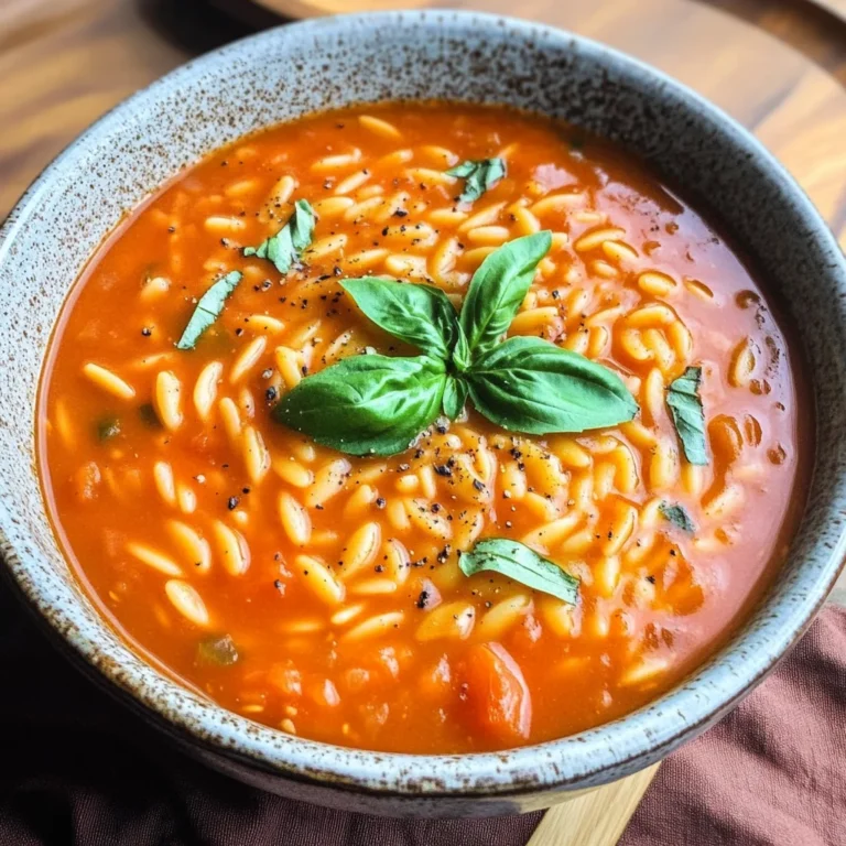 Hearty Tomato Orzo Soup