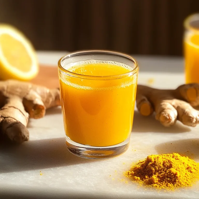 Homemade Ginger and Turmeric Immunity Shots