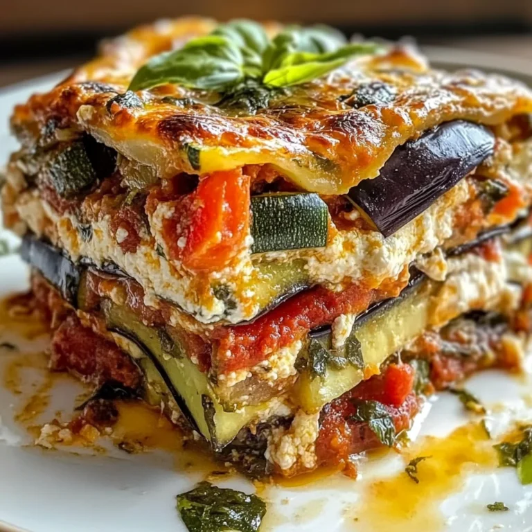Layered Mediterranean Vegetable Lasagna with Creamy Ricotta