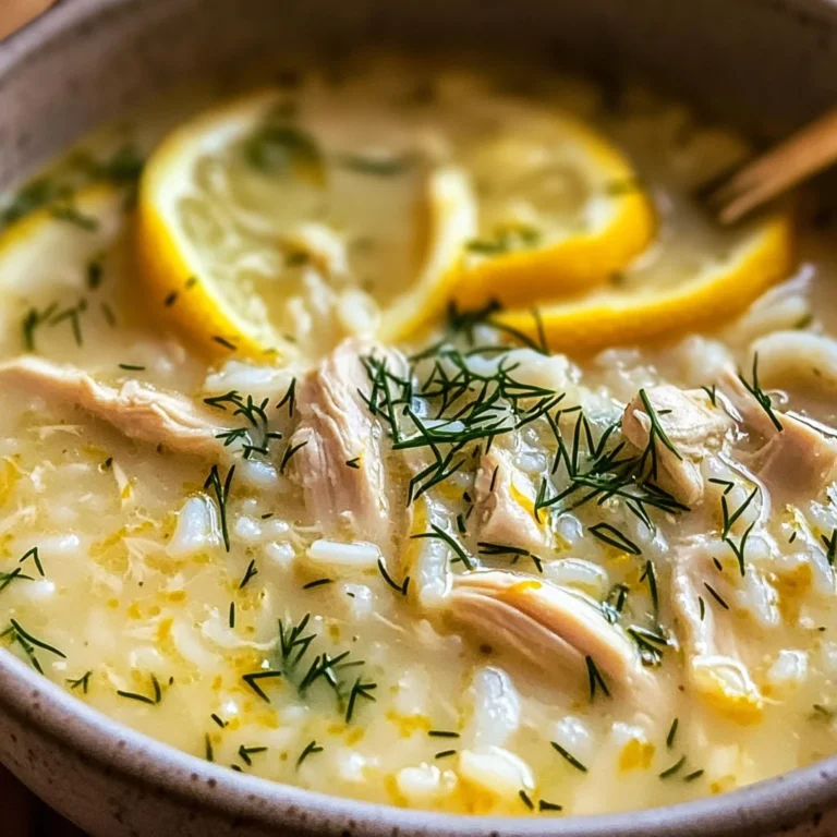 Mediterranean Lemon Chicken Soup: A Creamy, Comforting Bowl of Sunshine