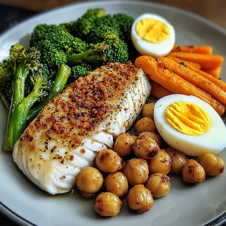 Protein Power Plate with Fish, Roasted Chickpeas & Veggies