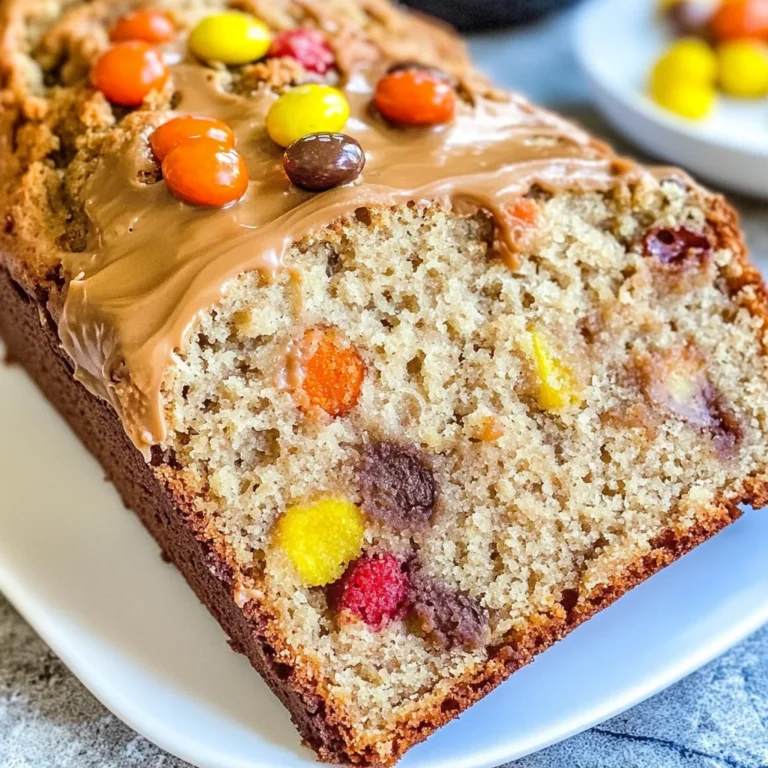 Reese's Pieces Peanut Butter Banana Bread