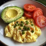 Scrambled Eggs with Avocado & Tomato