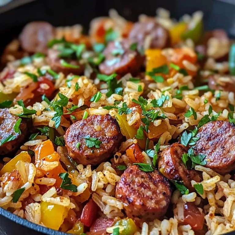 Cajun Sausage and Rice Skillet