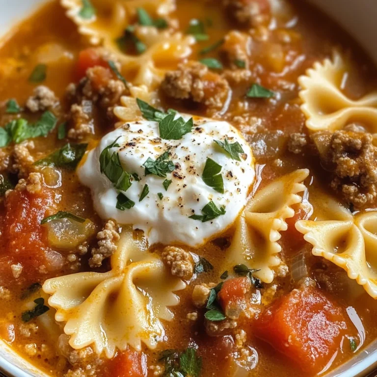 Cozy Lasagna Soup with Bow Tie Pasta for the Soul