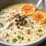 Creamy Lemon Chicken Orzo Soup