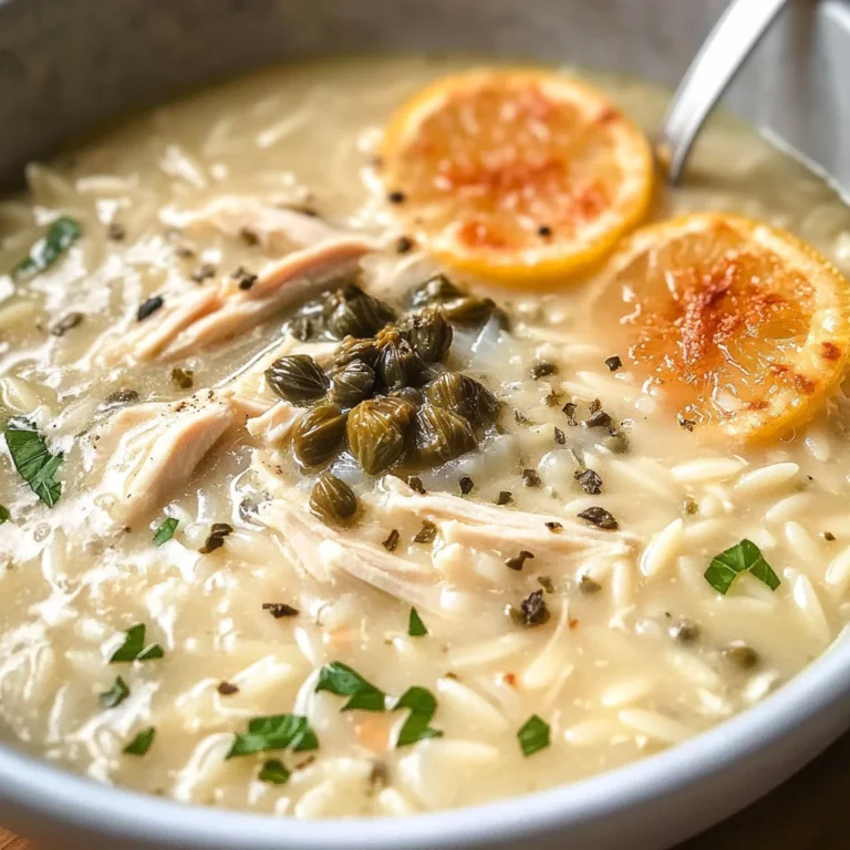 Creamy Lemon Chicken Orzo Soup