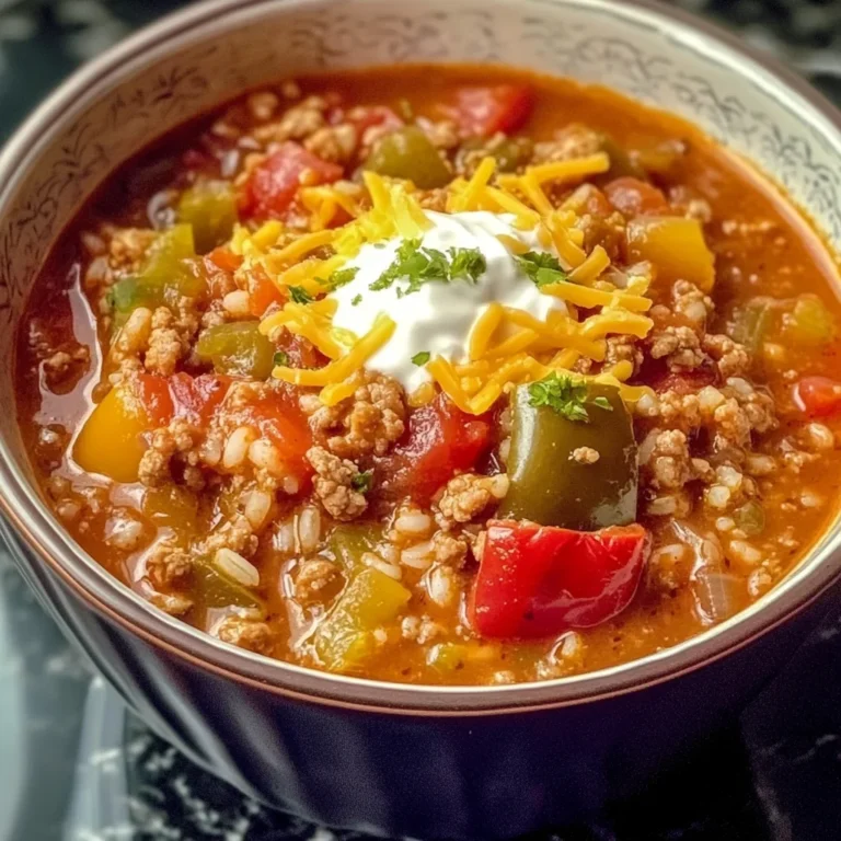 Crock Pot Stuffed Pepper Soup
