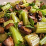 Jennie's Roasted Celery And Mushrooms