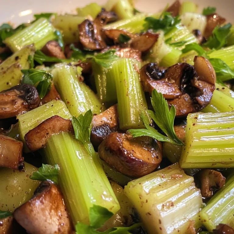 Jennie's Roasted Celery And Mushrooms