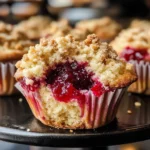 Leftover Cranberry Sauce Coffee Cake Muffins