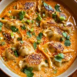 One Pan Baked Dumplings