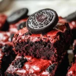 Red Velvet Oreo Brownies