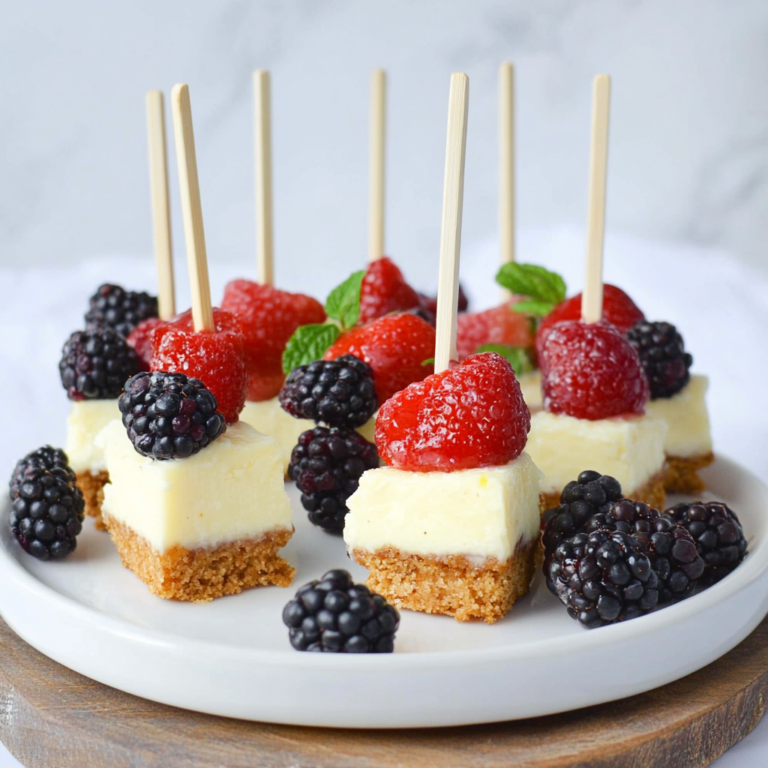 Berry Cheesecake Dessert Kabobs