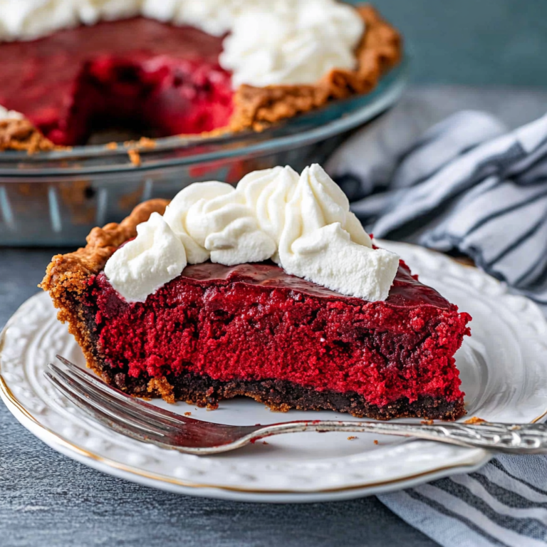 Red Velvet Brownie Pie