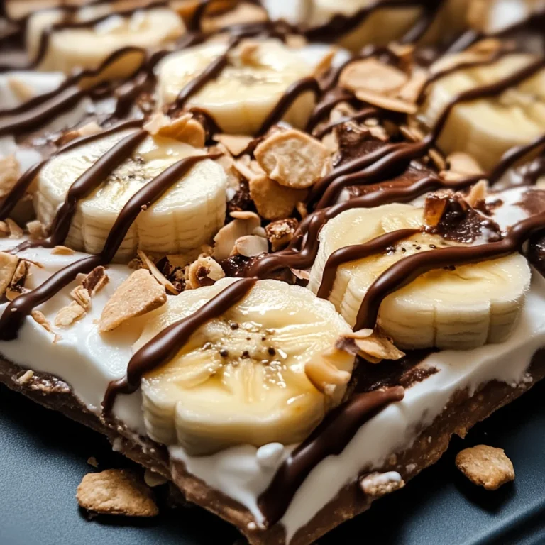 Banana & Nutella Frozen Yogurt Bark