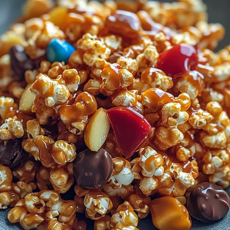 Caramel Candy Apple Popcorn