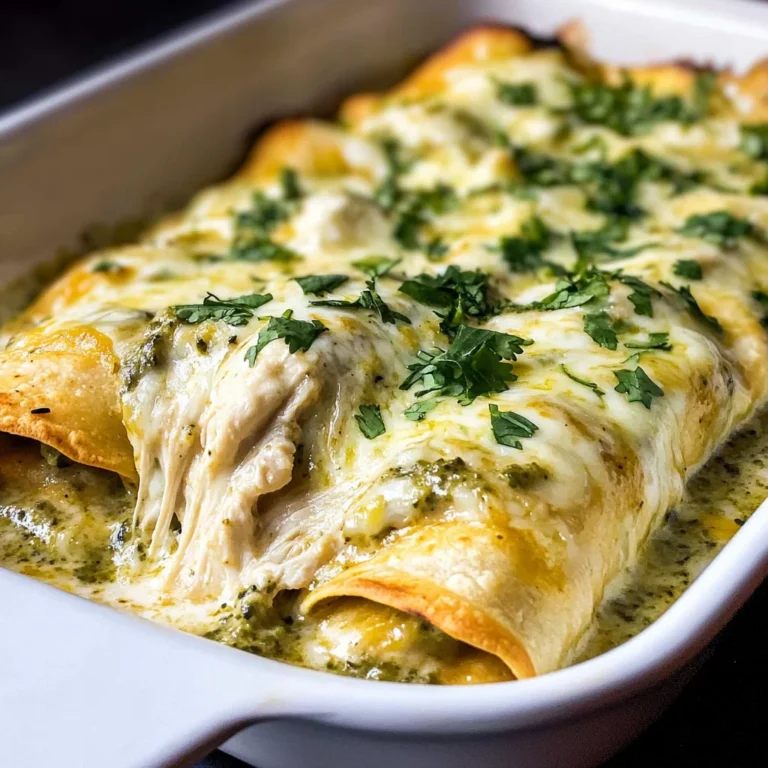 Creamy Poblano Chicken Enchiladas