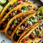 Crispy Sheet Pan Black Bean Tacos (Vegetarian)