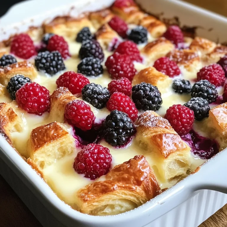 Croissant breakfast casserole
